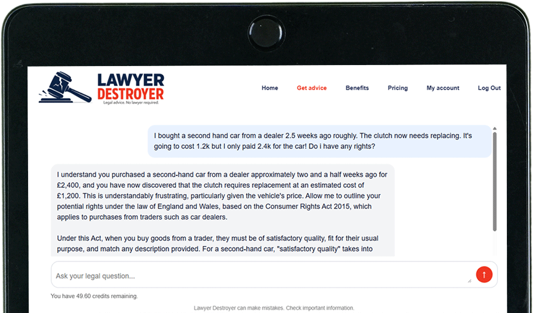 Lawyer destroyer tablet screenshot